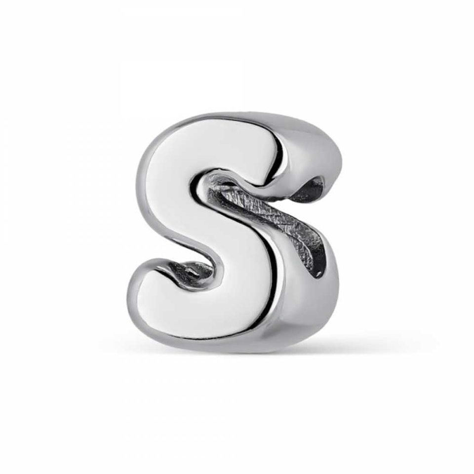 Abalorio inicial R plata  1