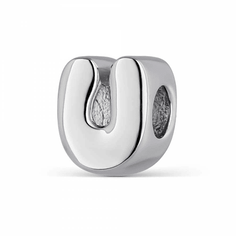 Abalorio inicial U plata