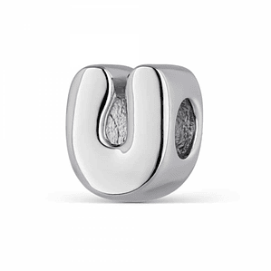 Abalorio inicial U plata