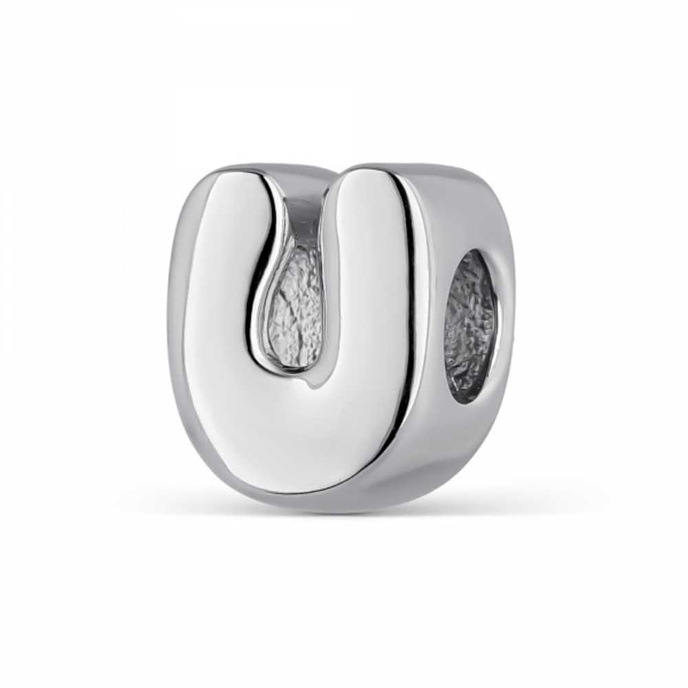 Abalorio inicial U plata 1