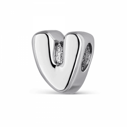 Abalorio inicial V plata