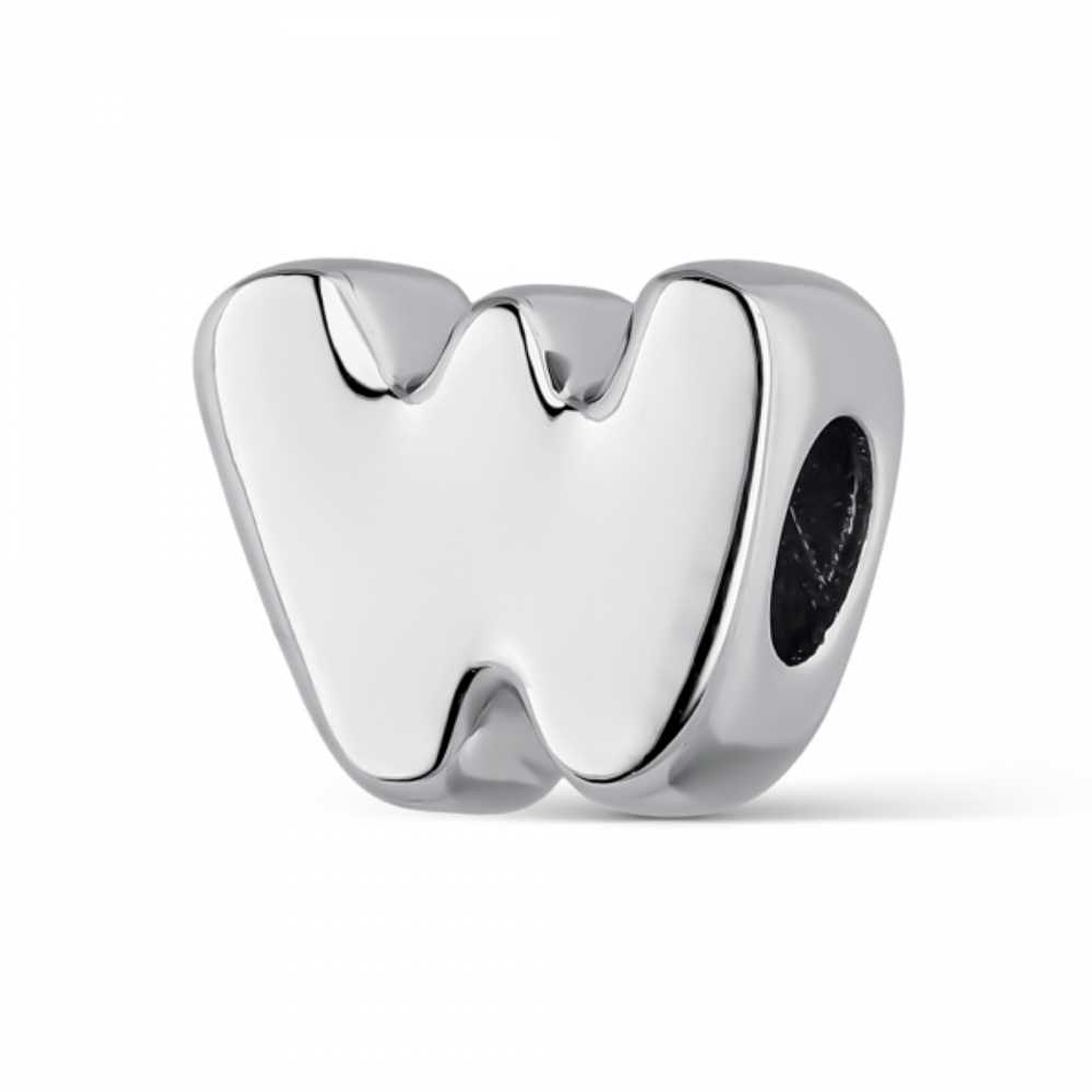 Abalorio inicial W plata 1