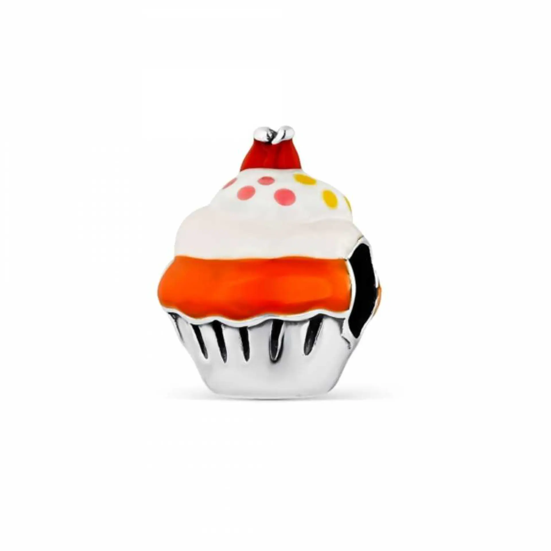 Silver muffin bead 1