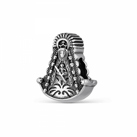 Silver Virgin of Rocío bead
