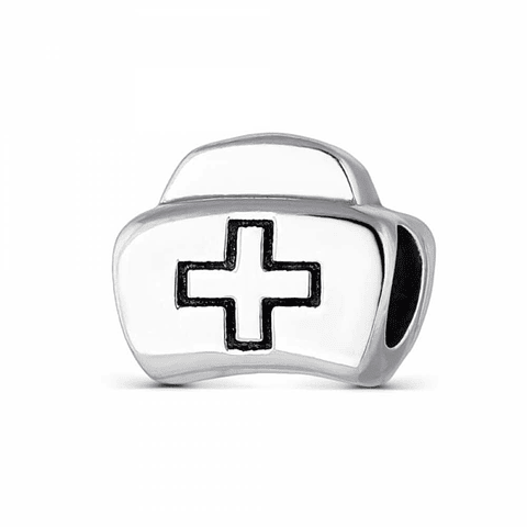 Abalorio maletín de enfermera plata