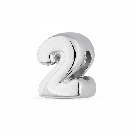 Abalorio número dos plata