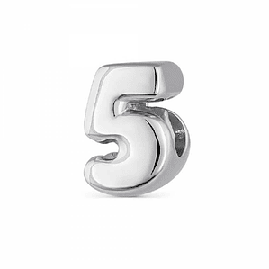 Abalorio número cinco plata