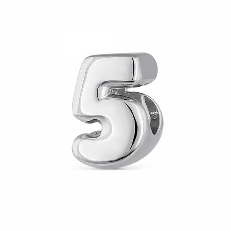 Abalorio número cinco plata 1