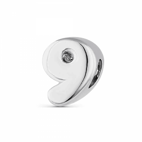 Abalorio número nueve plata