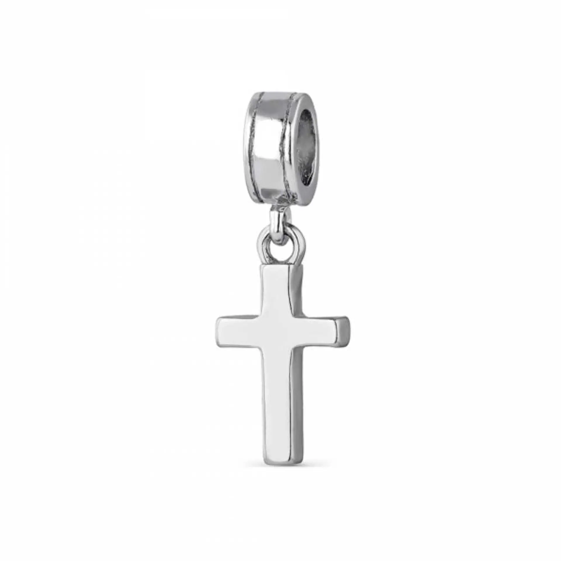 Silver cross bead  1