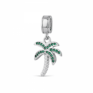 Abalorio palmera plata