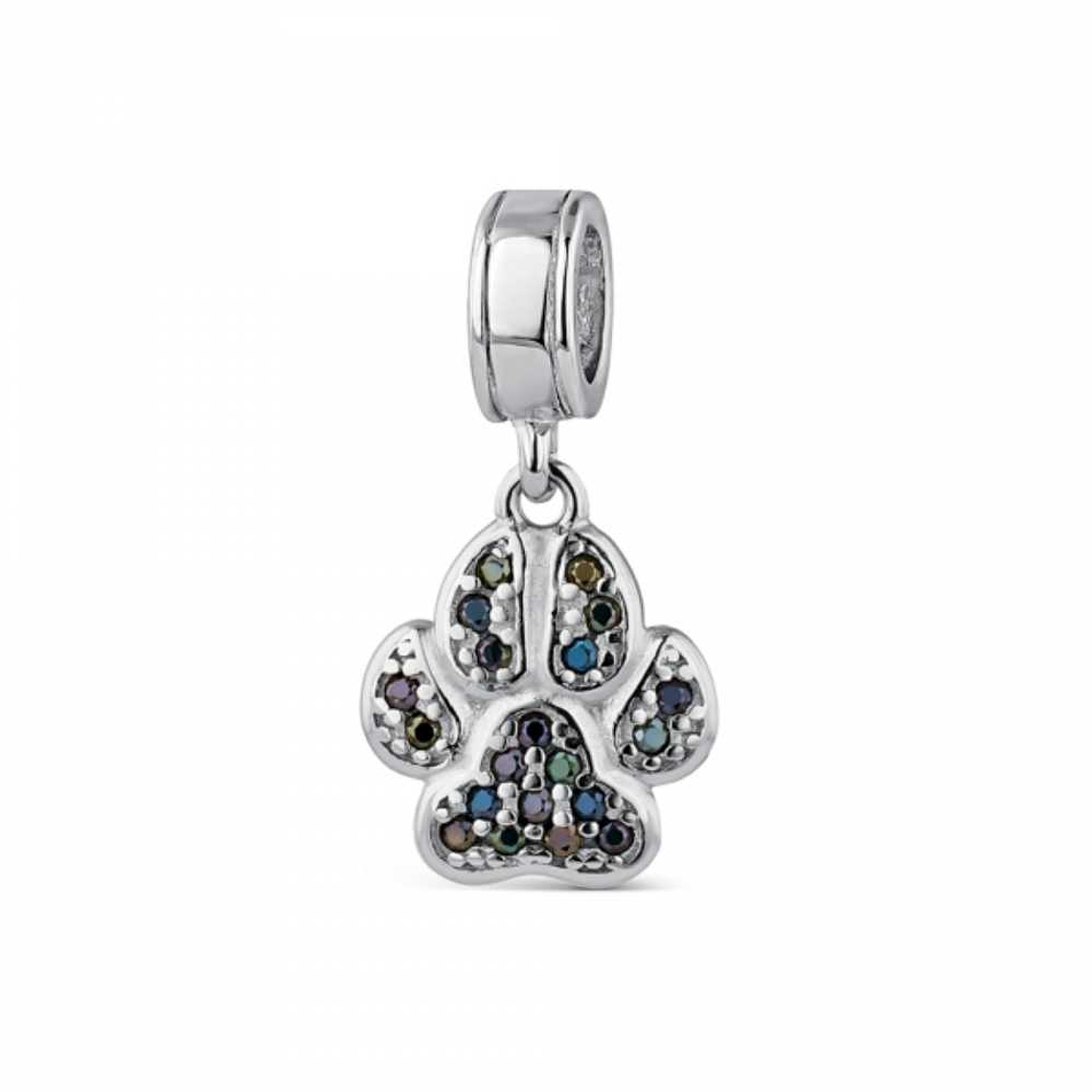 Abalorio huella plata 1