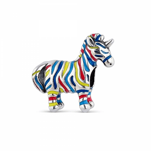 Abalorio unicornio plata