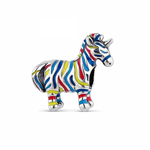 Abalorio unicornio plata