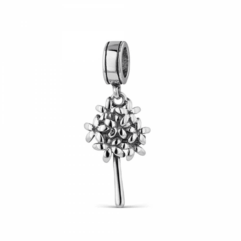 Silver-colored glass bead