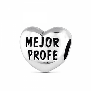Abalorio mejor profe plata