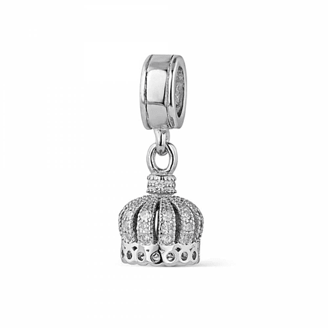 Silver crown bead
