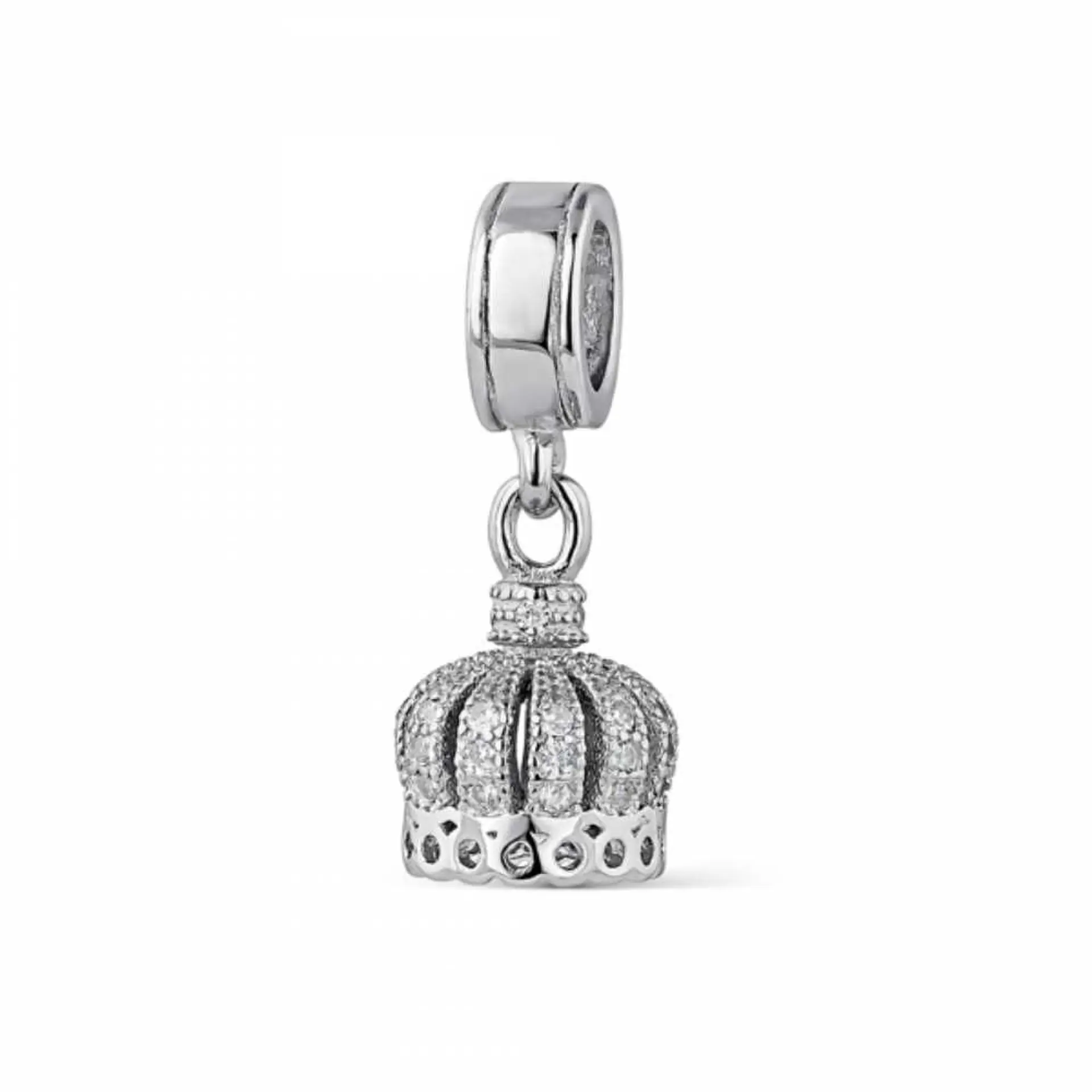 Silver crown bead 1