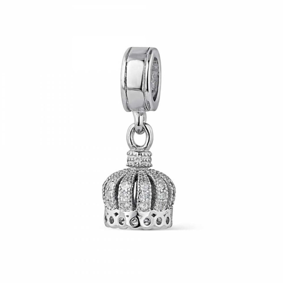 Abalorio corona plata 1