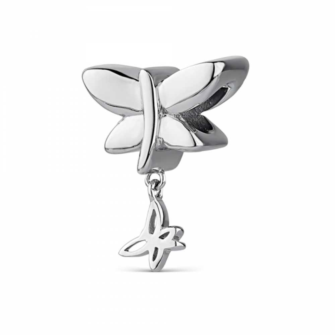 Abalorio libélula plata 1