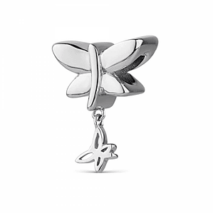 Abalorio libélula plata