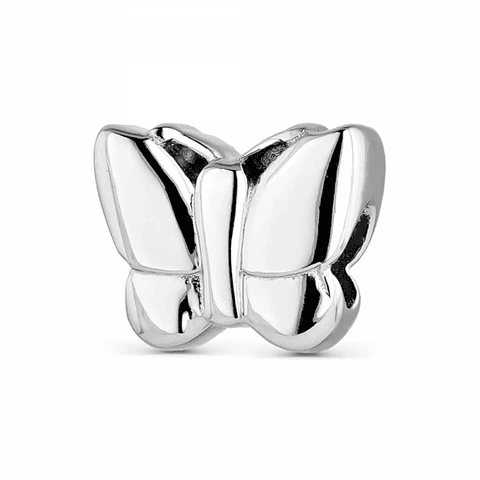Abalorio mariposa plata