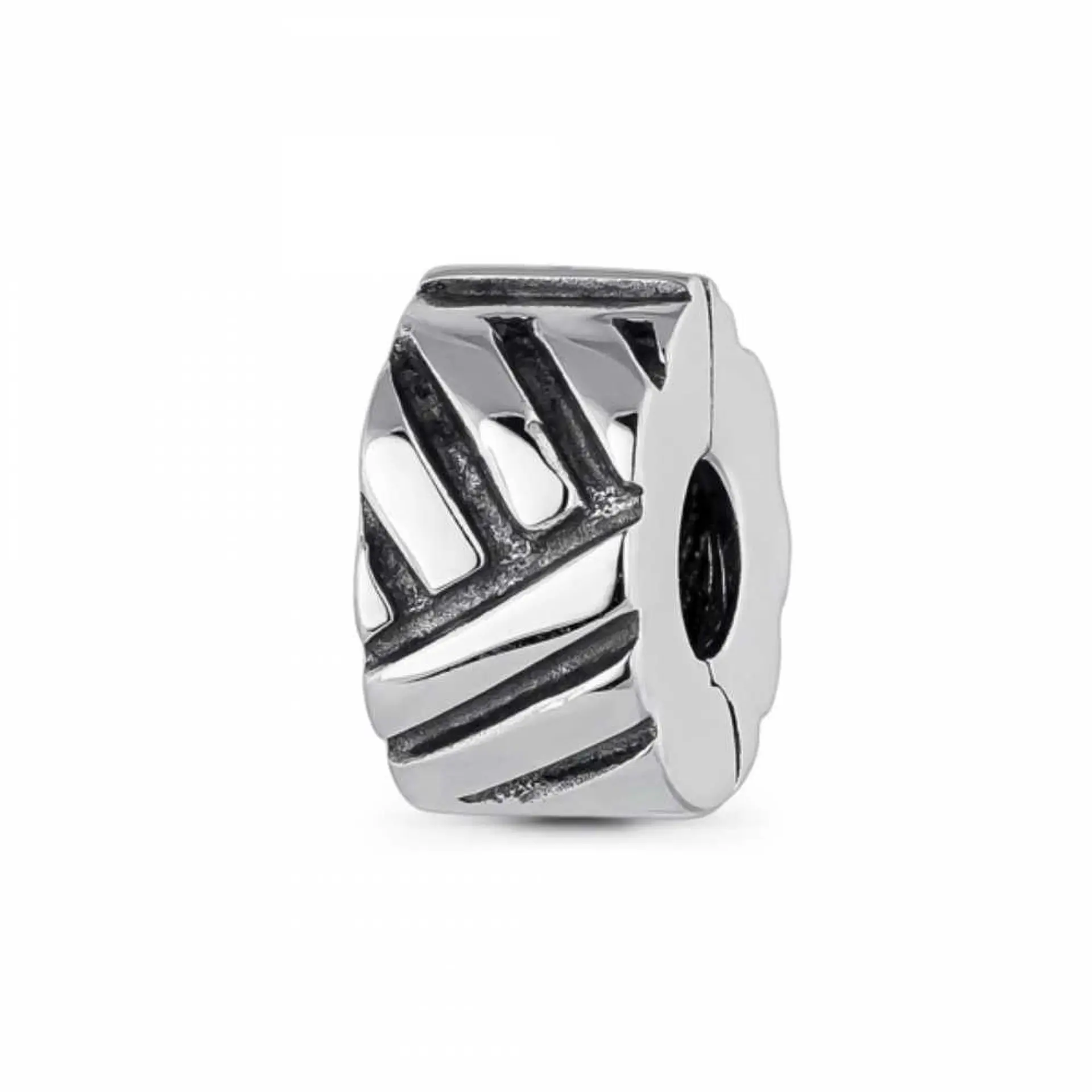 Abalorio clip multilíneas plata 1