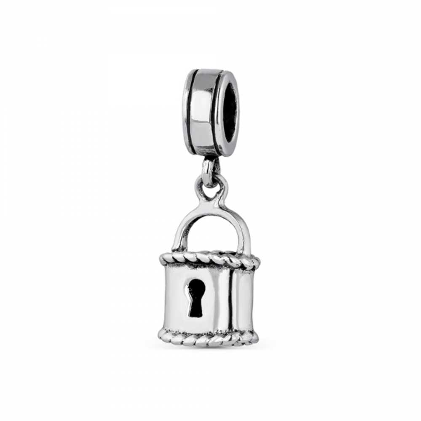 Abalorio candado plata 1