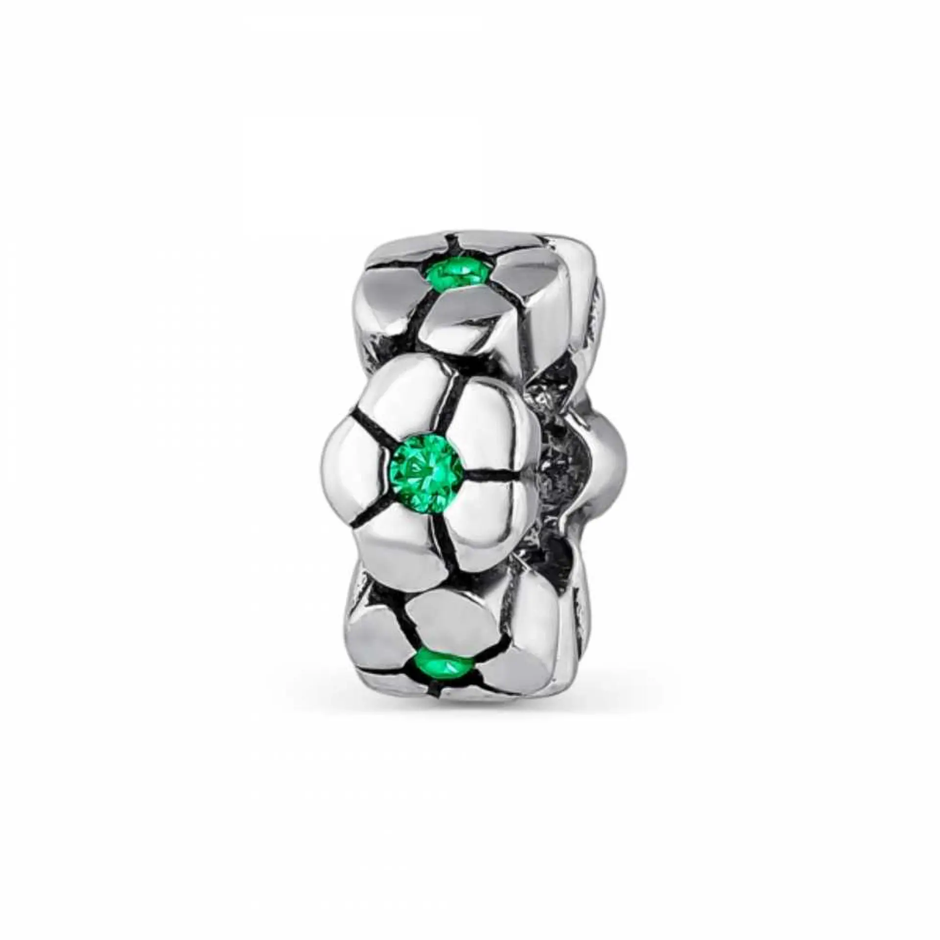 Abalorio ramo verde plata 1