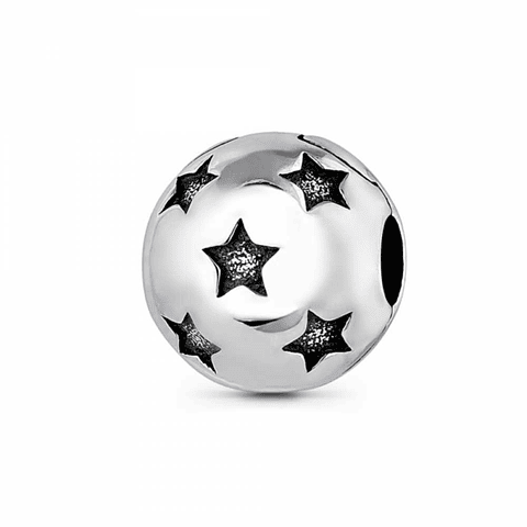 Abalorio clip universo plata