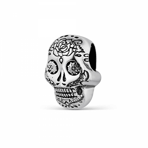 Abalorio calavera plata