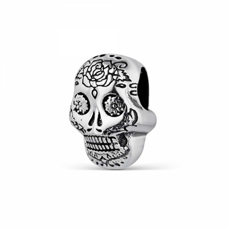 Abalorio calavera plata 1