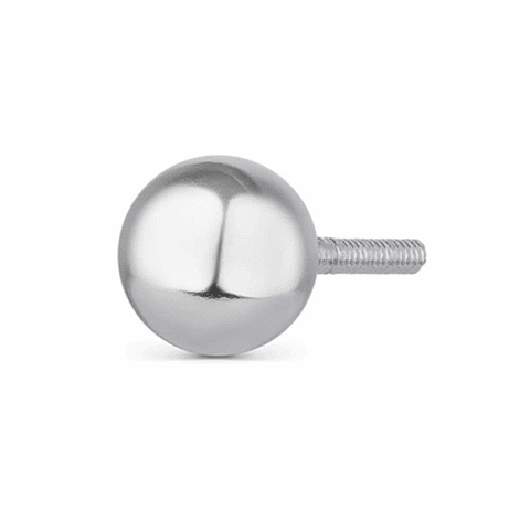 Abalorio bola rosca para cierre de pulsera plata