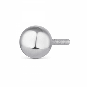 Abalorio bola rosca para cierre de pulsera plata