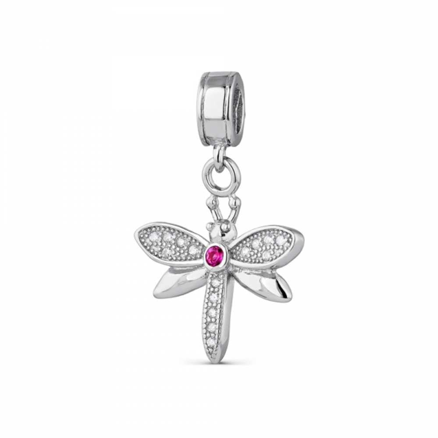 Abalorio libélula talismán plata  1