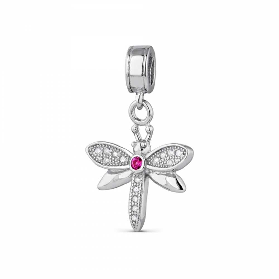 Abalorio libélula talismán plata  1