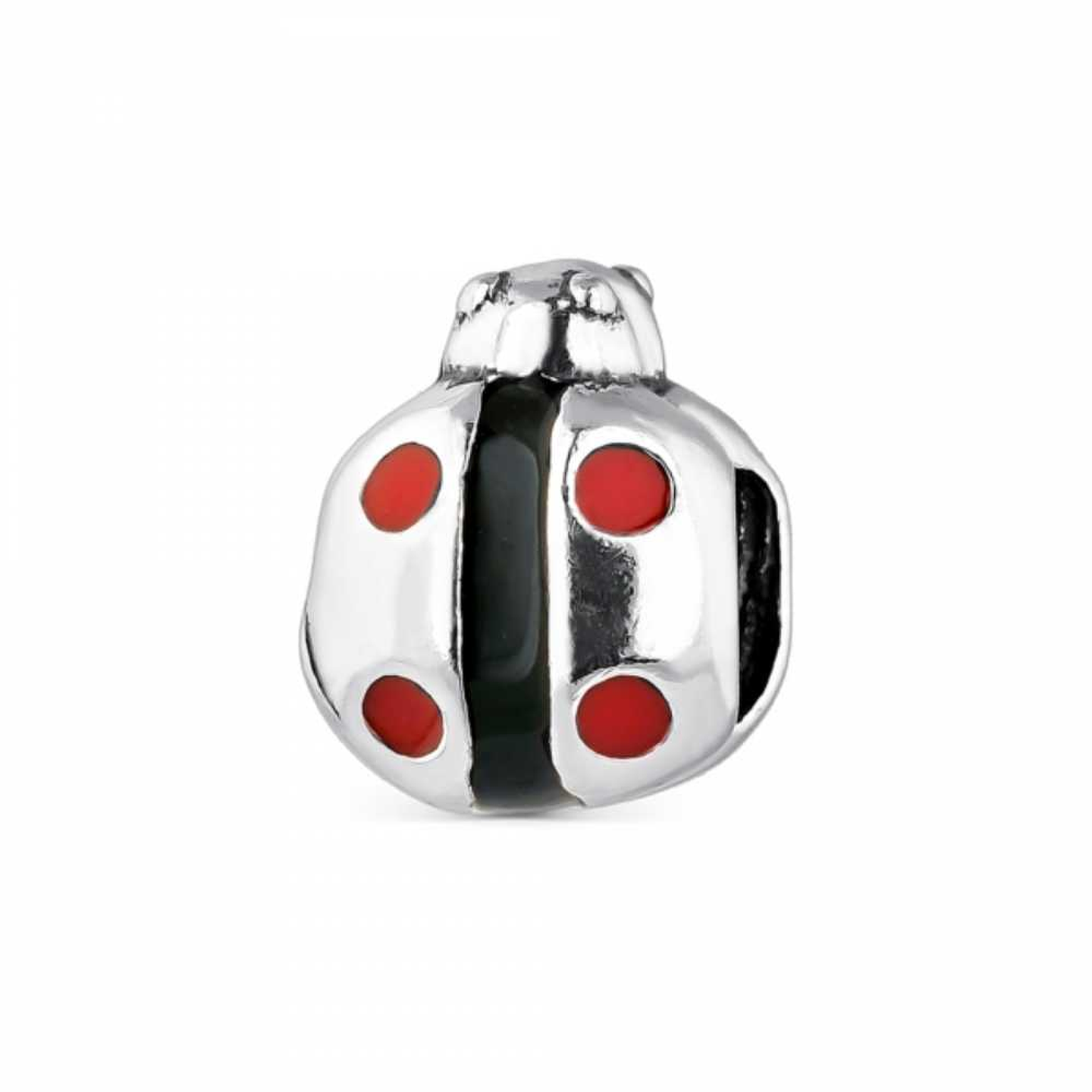 Abalorio mariquita plata 1