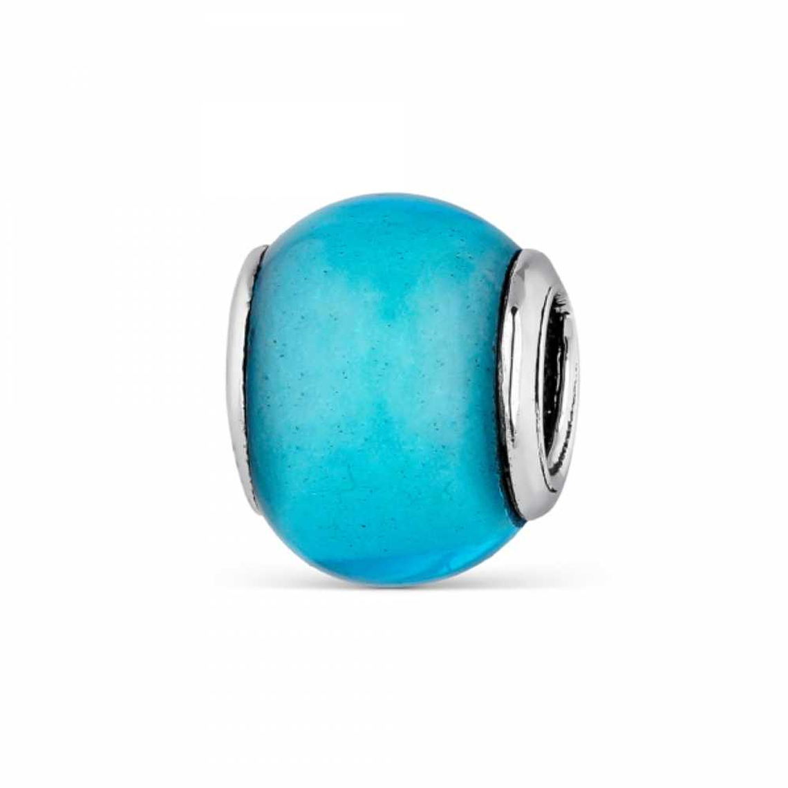 Abalorio murano azul plata 1