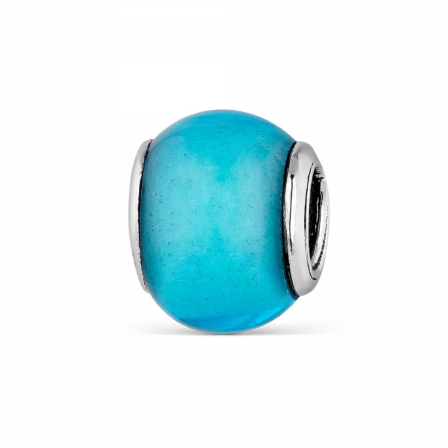 Abalorio murano azul plata 1