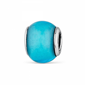 Abalorio murano azul plata