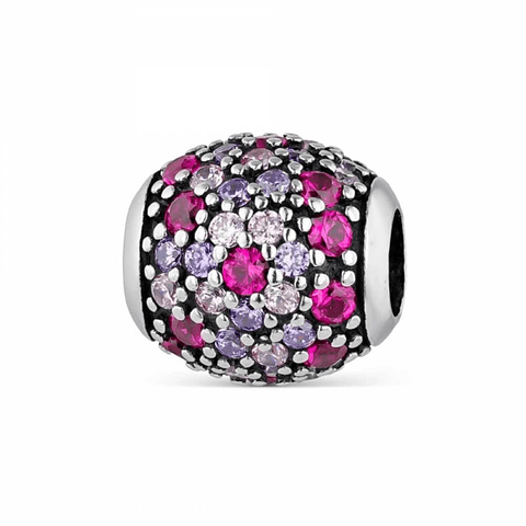 Abalorio destello amatista plata