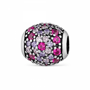 Abalorio destello amatista plata