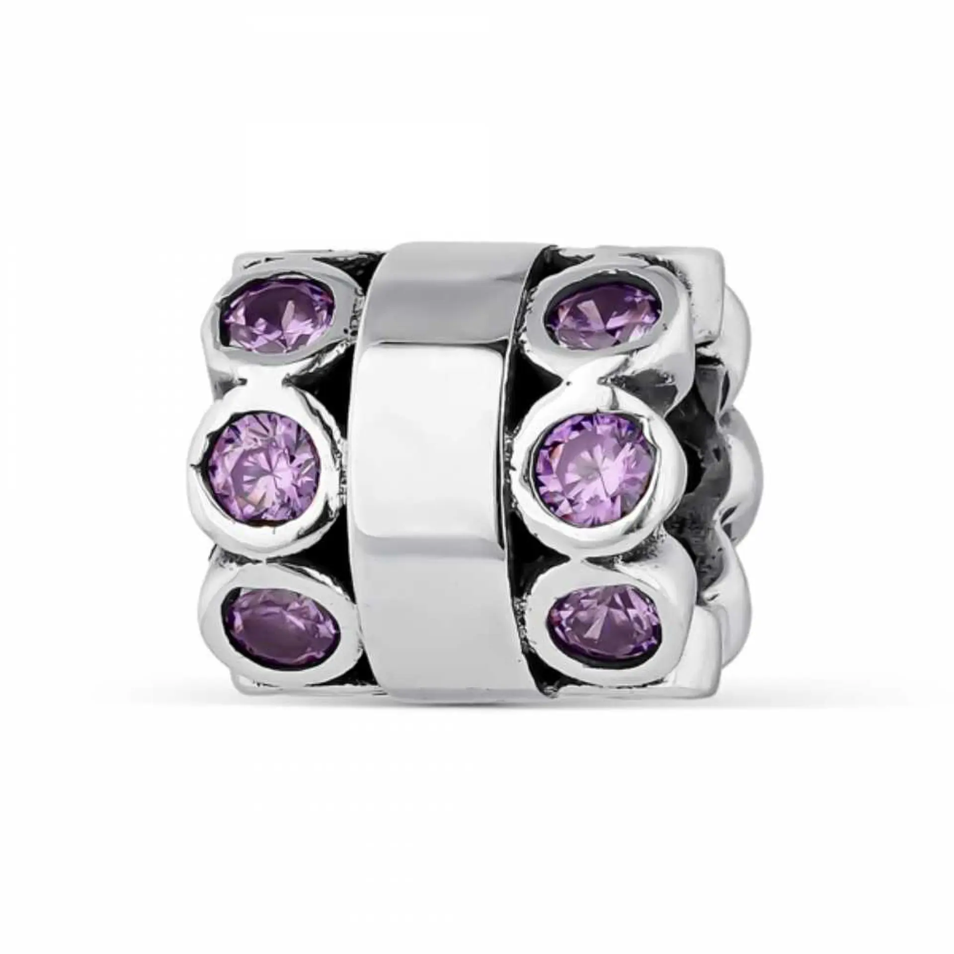 Abalorio senda morado plata 1