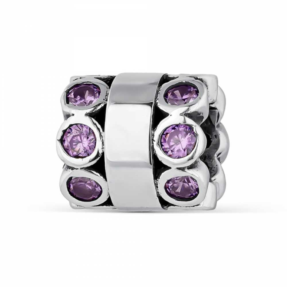 Abalorio senda morado plata 1