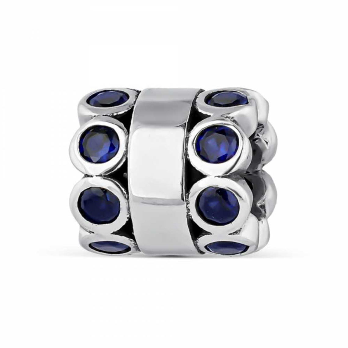 Abalorio senda azul plata 1