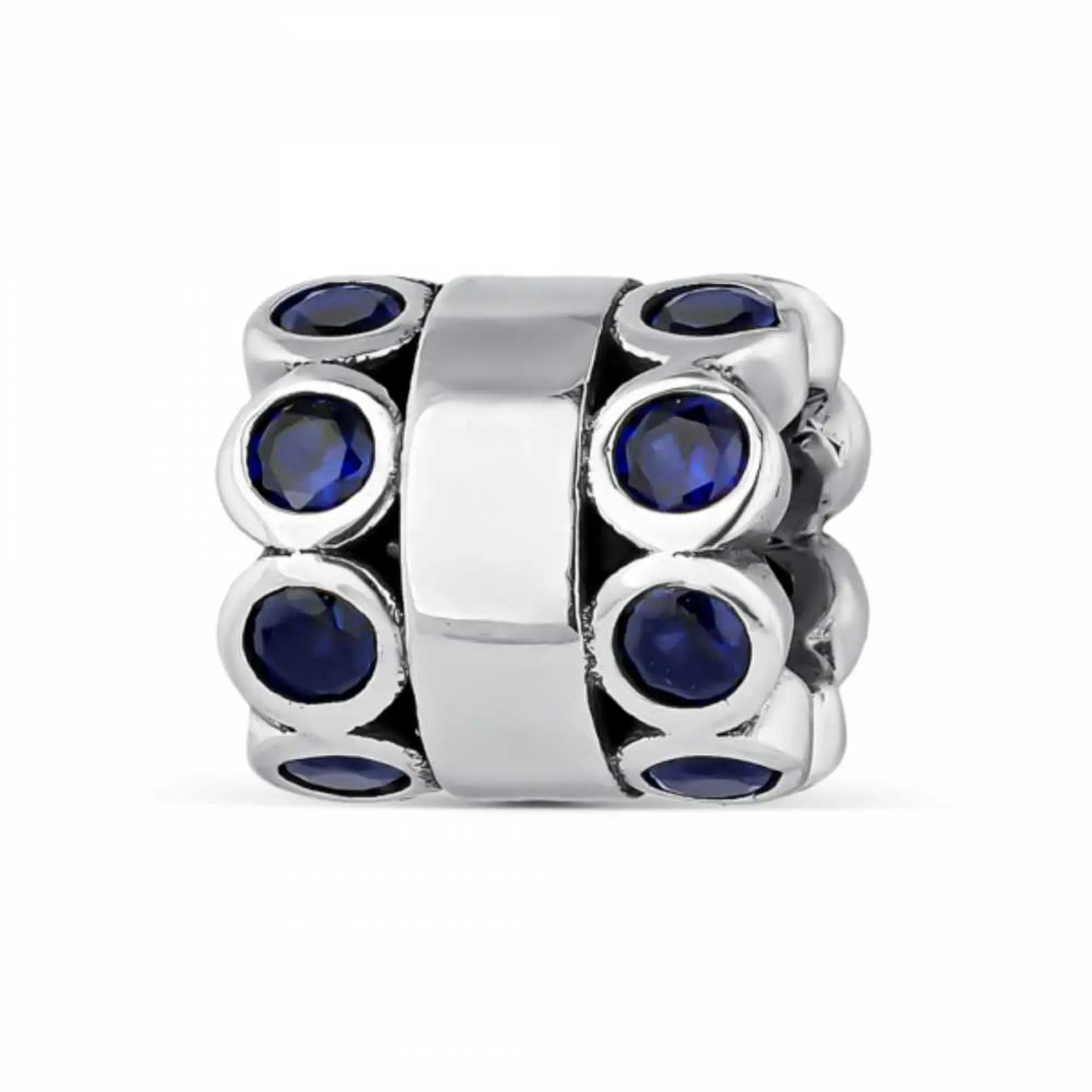 Abalorio senda azul plata 1