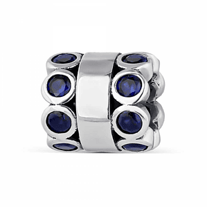 Abalorio senda azul plata