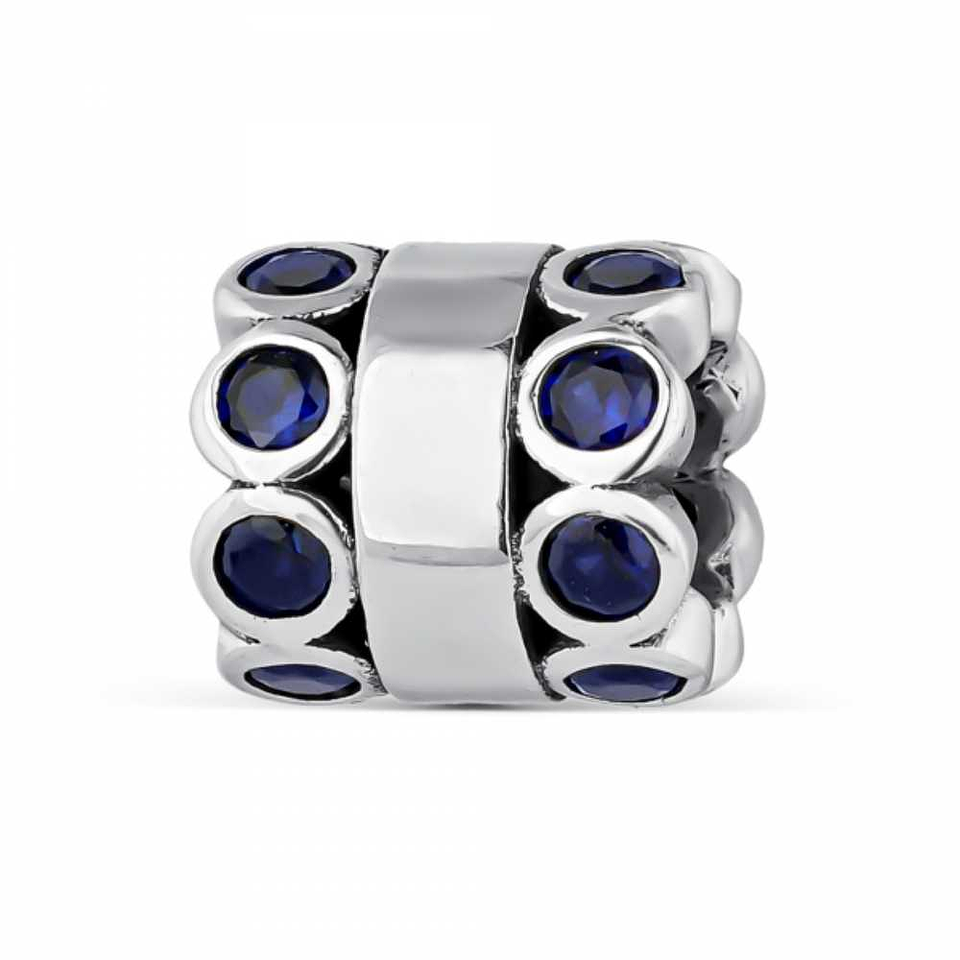 Abalorio senda azul plata 1