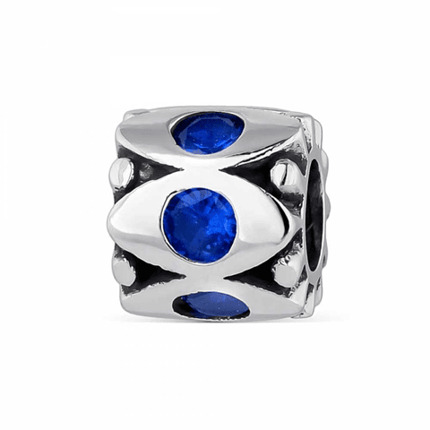 Abalorio universo azul plata