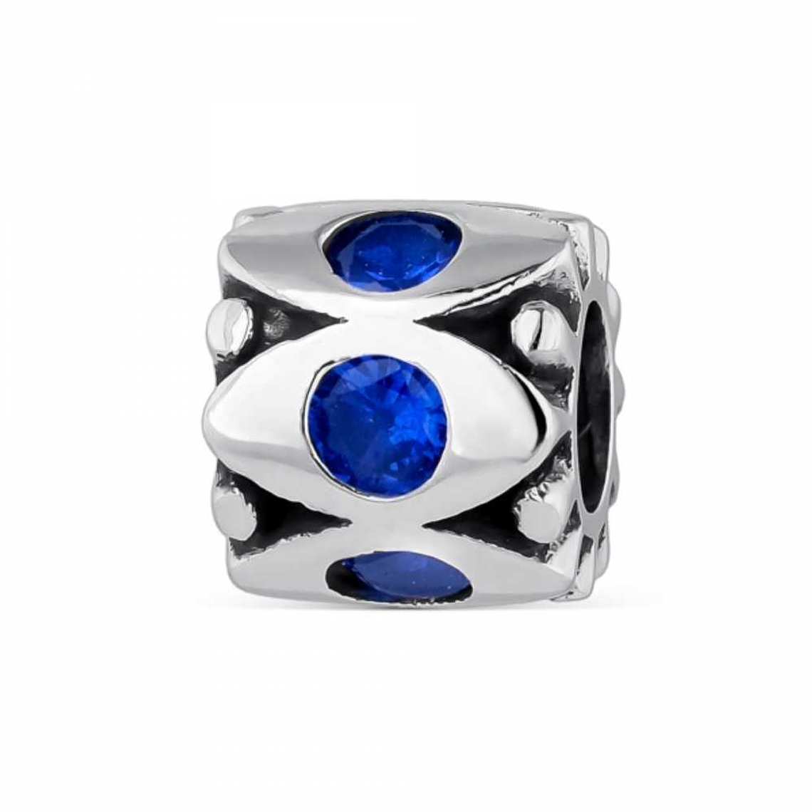 Abalorio universo azul plata 1